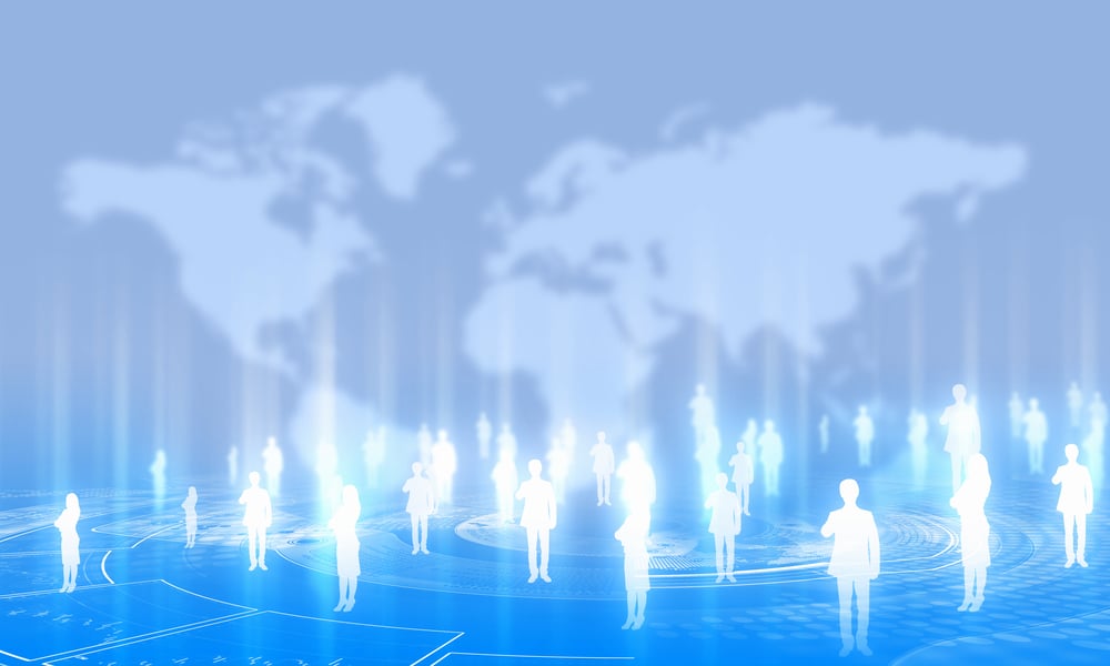 Background media image with icons. Social nets and communication